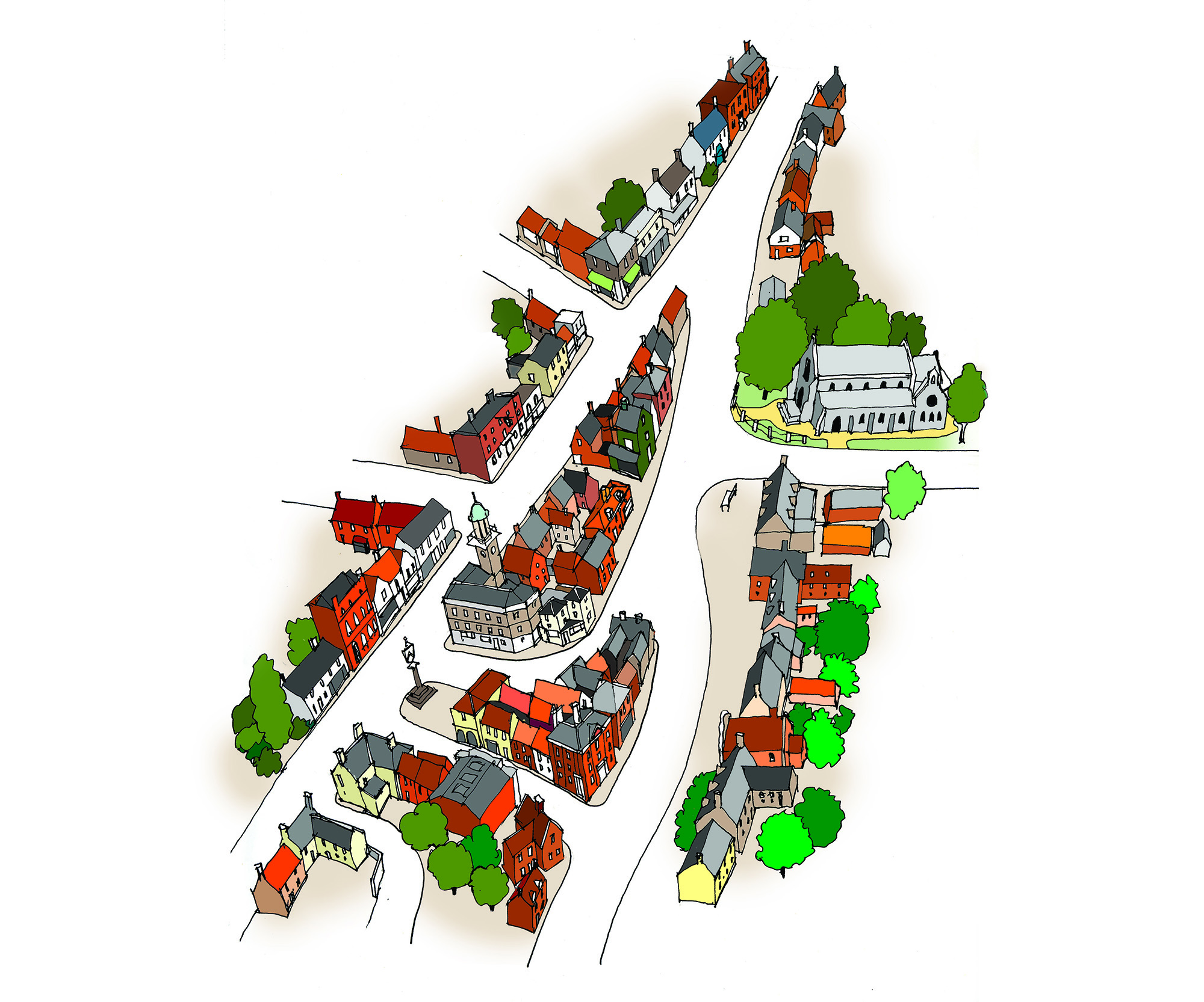 Illustrated map of Harleston