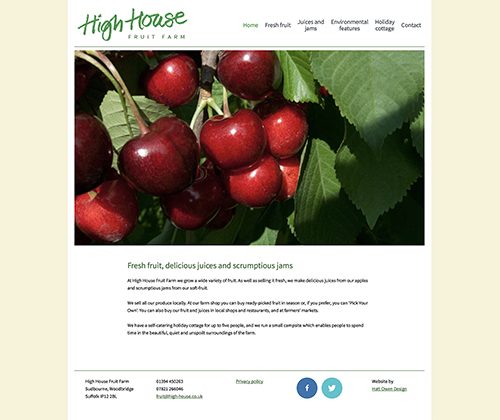 High House fruit farm website
